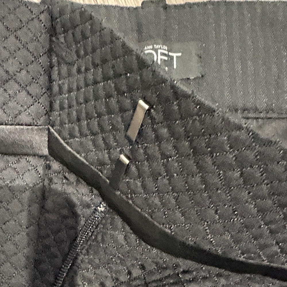 LOFT Textured Black Pants - Picture 7 of 11